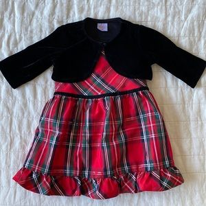 Wonder Nation Holiday Plaid Red Dress Size 18 Months